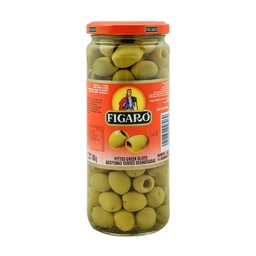 [0100008452] FIGARO OLIVES PITTED GREEN  450GM