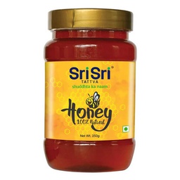 [0100025491] SRI SRI HONEY GLASS BOTTLE 250GM
