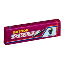 [0100002488] BATOOK CHEWING GUM GRAPE 5 STICK