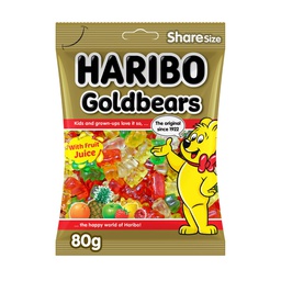 [0100009391] HARIBO GOLD BEARS 80GM